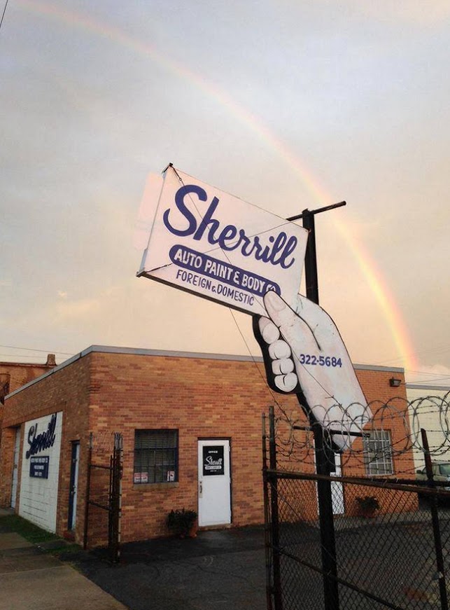 sherrill paint and body sign